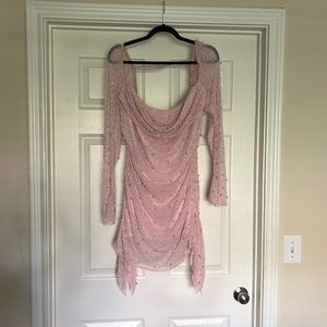 Pink embellished Oh Polly dress